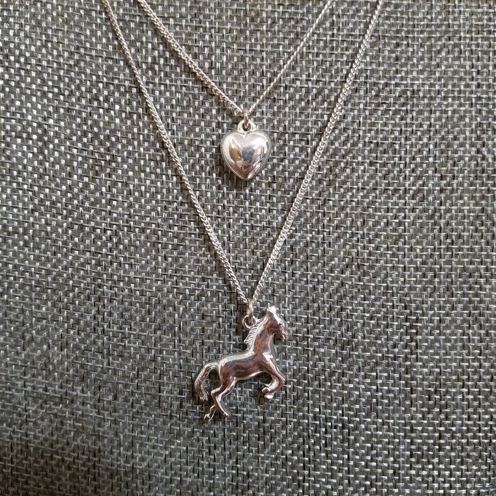 Horse and Heart Pendant